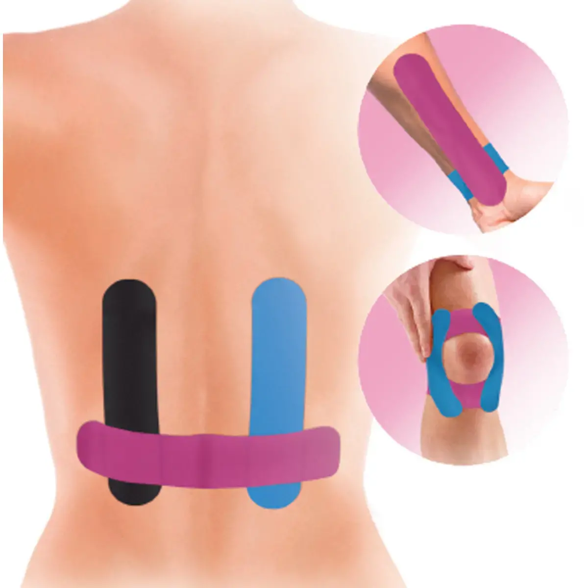 Kinesiologieband 'Rug', assorti kleuren - Haro
