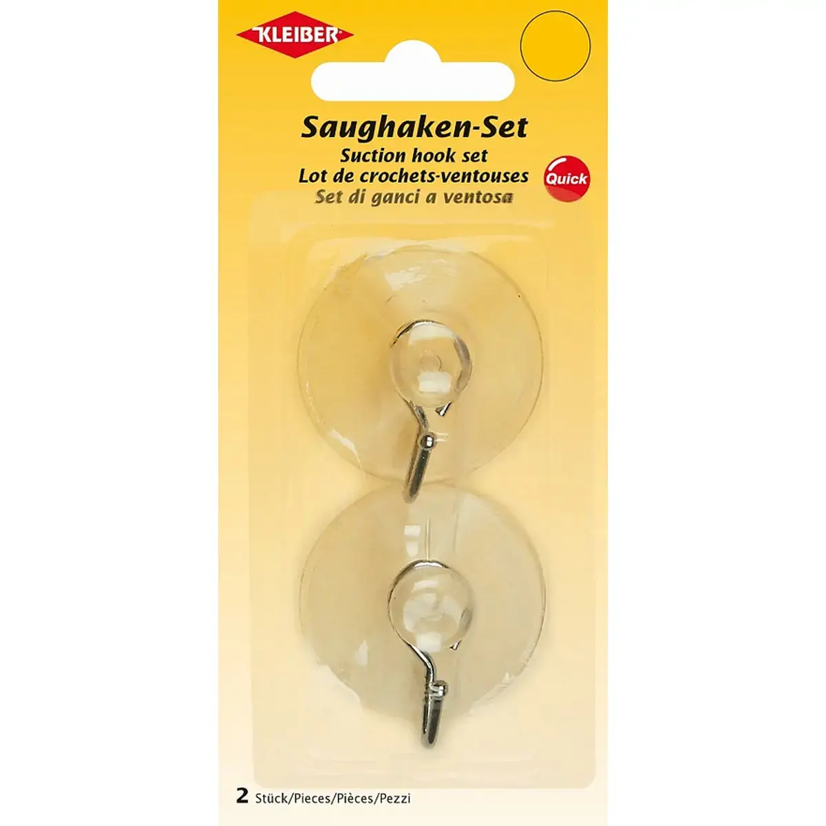 Zuignaphaken, set van 2, kunststof, transparant - Kleiber