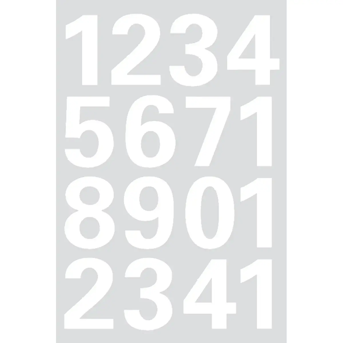 Cijferstickers 0-9, witte folie - Herma 