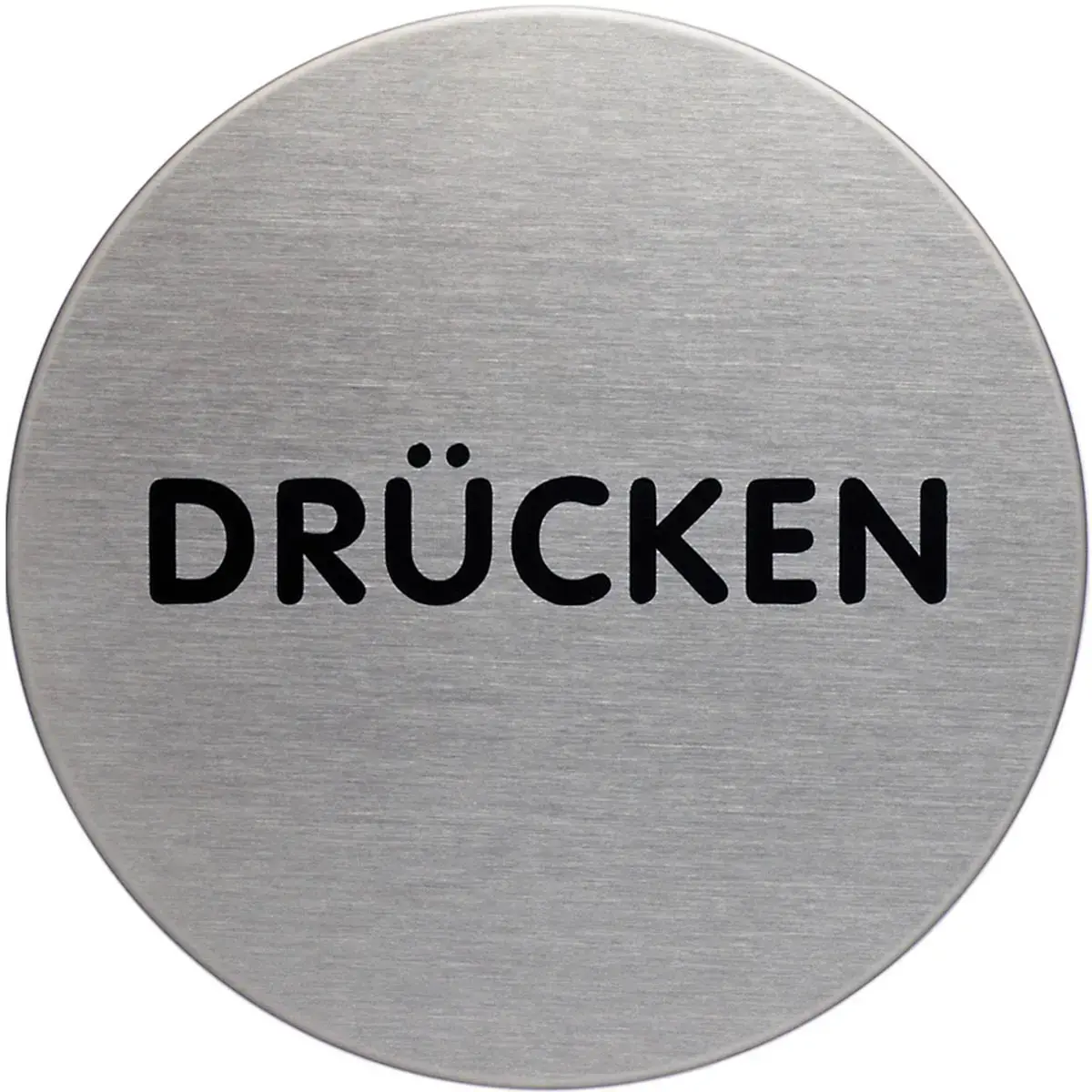 Deurpictogram "Trekken" - Diameter 65 mm - Duurzaam 
