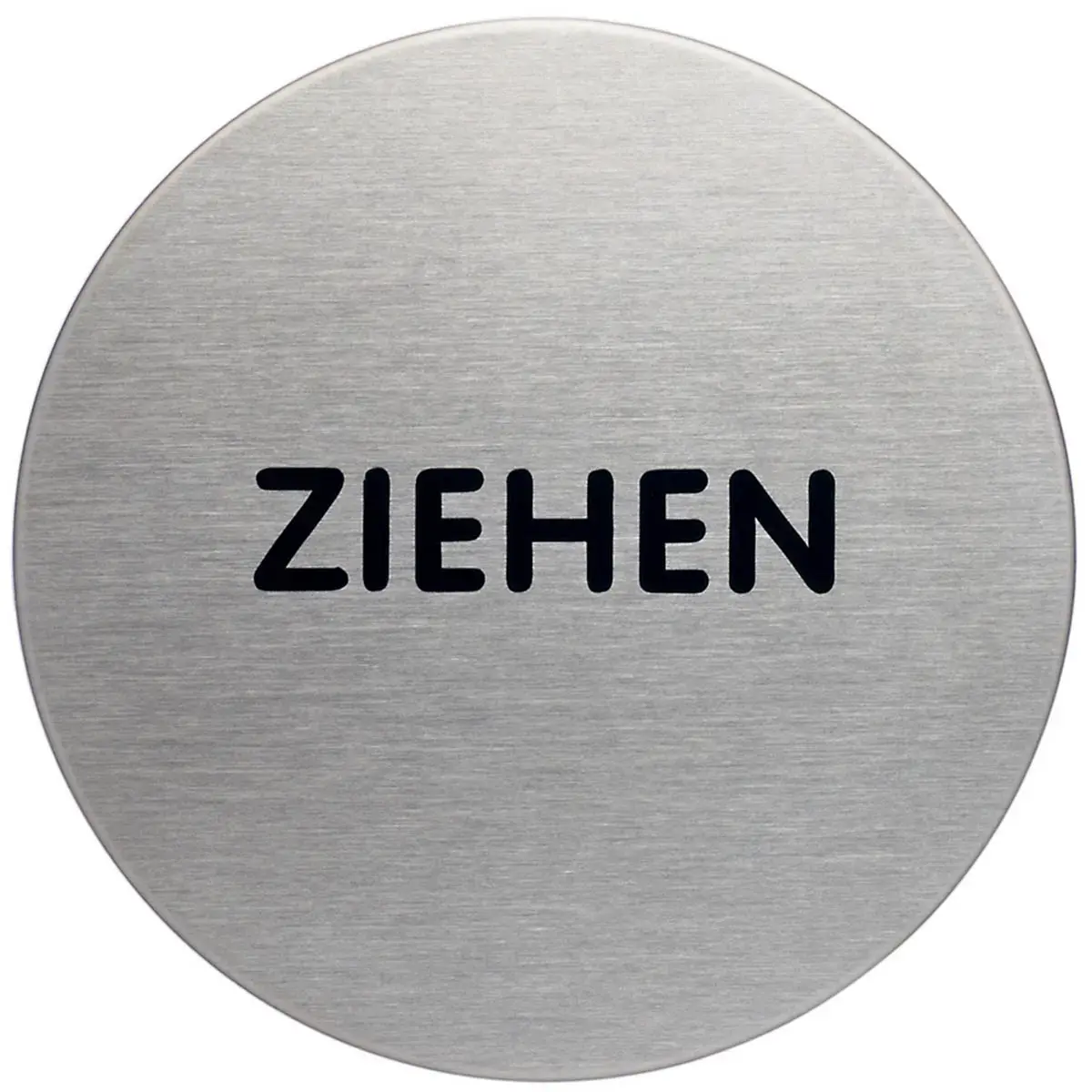 Deurpictogram "Trekken" - Diameter 65 mm - Duurzaam 