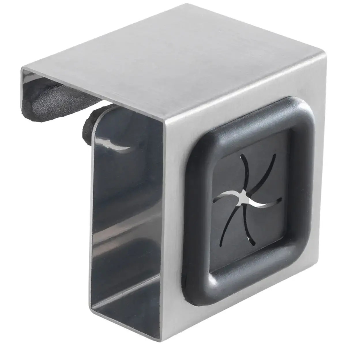 Handdoekhouder, om op te hangen, vierkant, zilver/grijs - Metaltex 