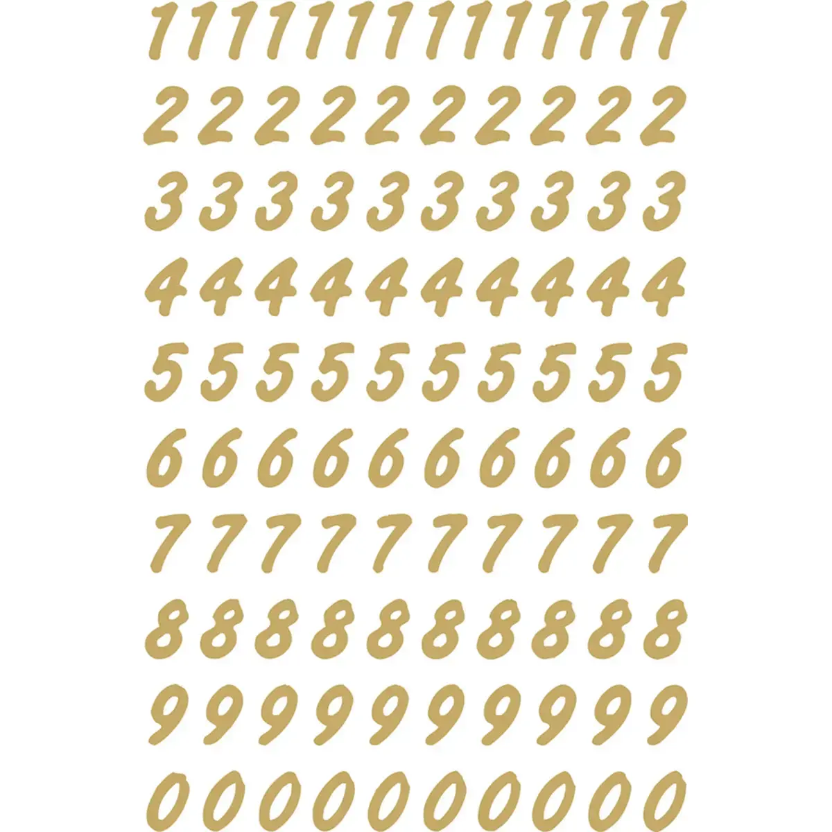 Cijferstickers 0-9, transparante folie - Herma