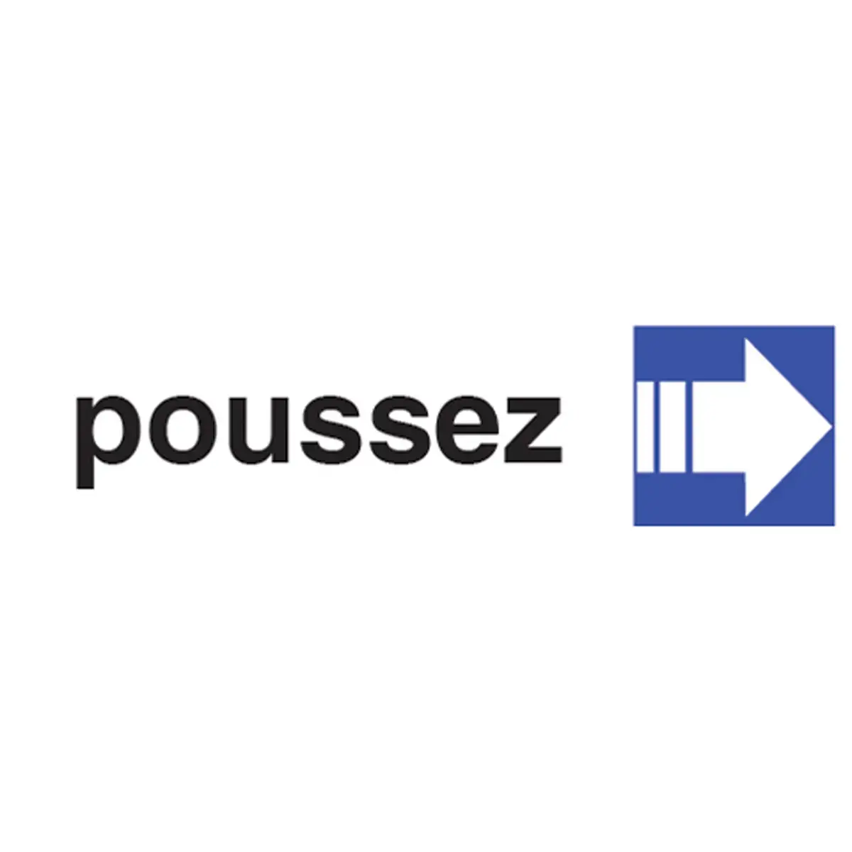 Signaleringbord 'duwen', (L)170 x (H)47 mm - Pavo