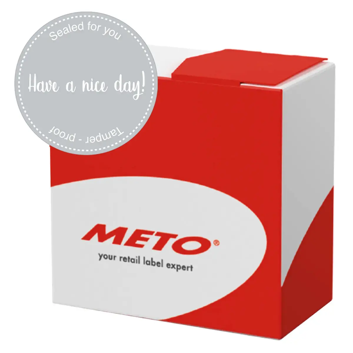 Zelfklevend etiket 'Enjoy - Sealed for you' - Meto