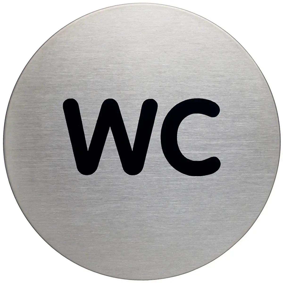 Pictogram 'Douche', diameter: 83 mm, zilver - Duurzaam