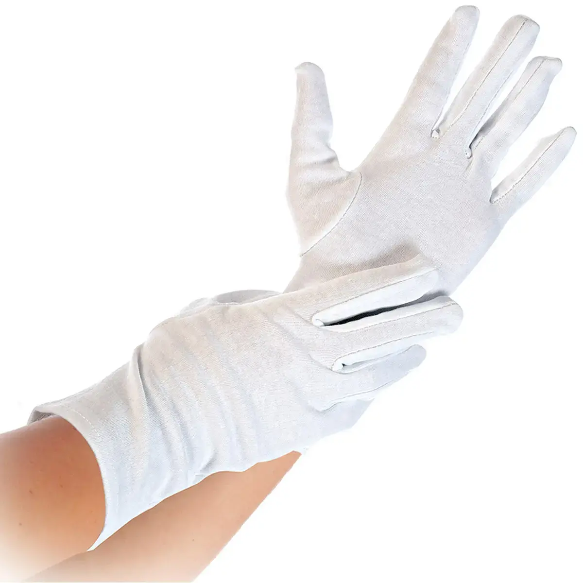 Witte katoenen handschoenen, XL, wit - Hygostar