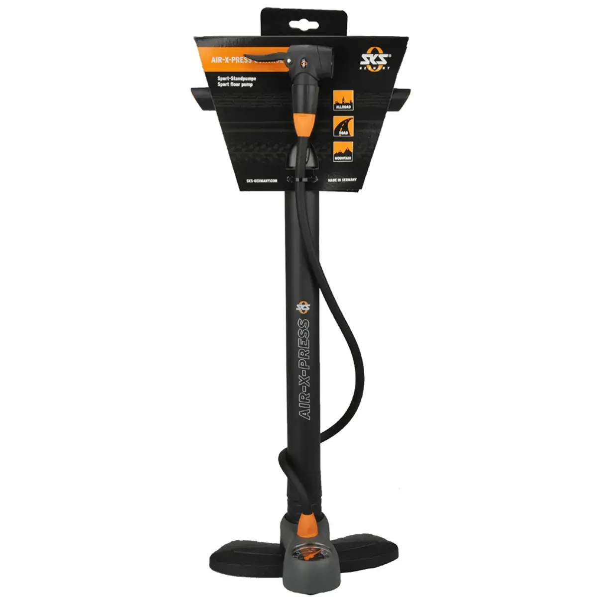 Standaard voetpomp voor fiets 'AIR-X-PRESS CONTROL' - Sks