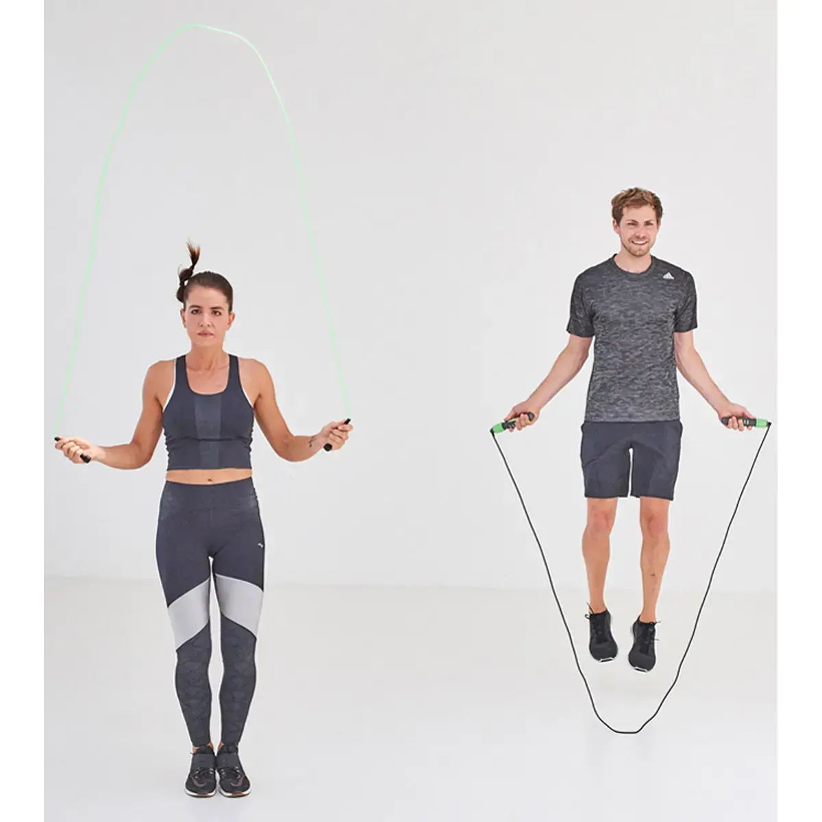Speed Rope springtouw, 3,0 m, zwart/groen - Schildkröt