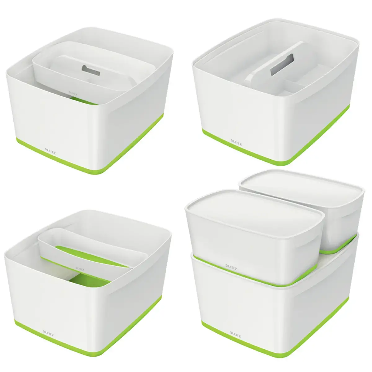Opbergdoos My Box, 18 liter, wit / grijs - Leitz