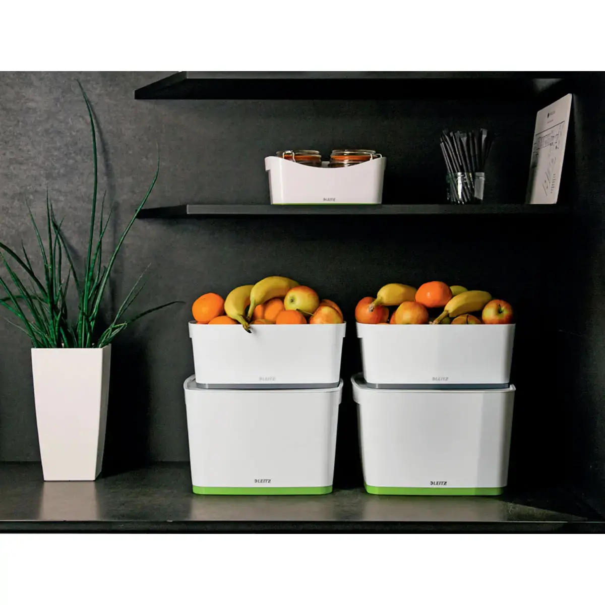 Opbergdoos My Box, 18 liter, wit / grijs - Leitz