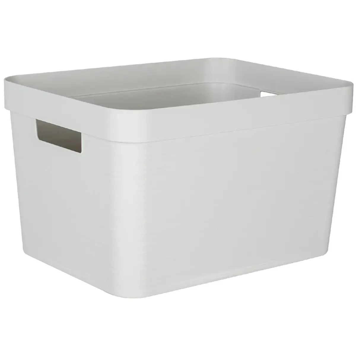 Opbergdoos STONE, 12 liter, PP, wit - Eda Fontaine 