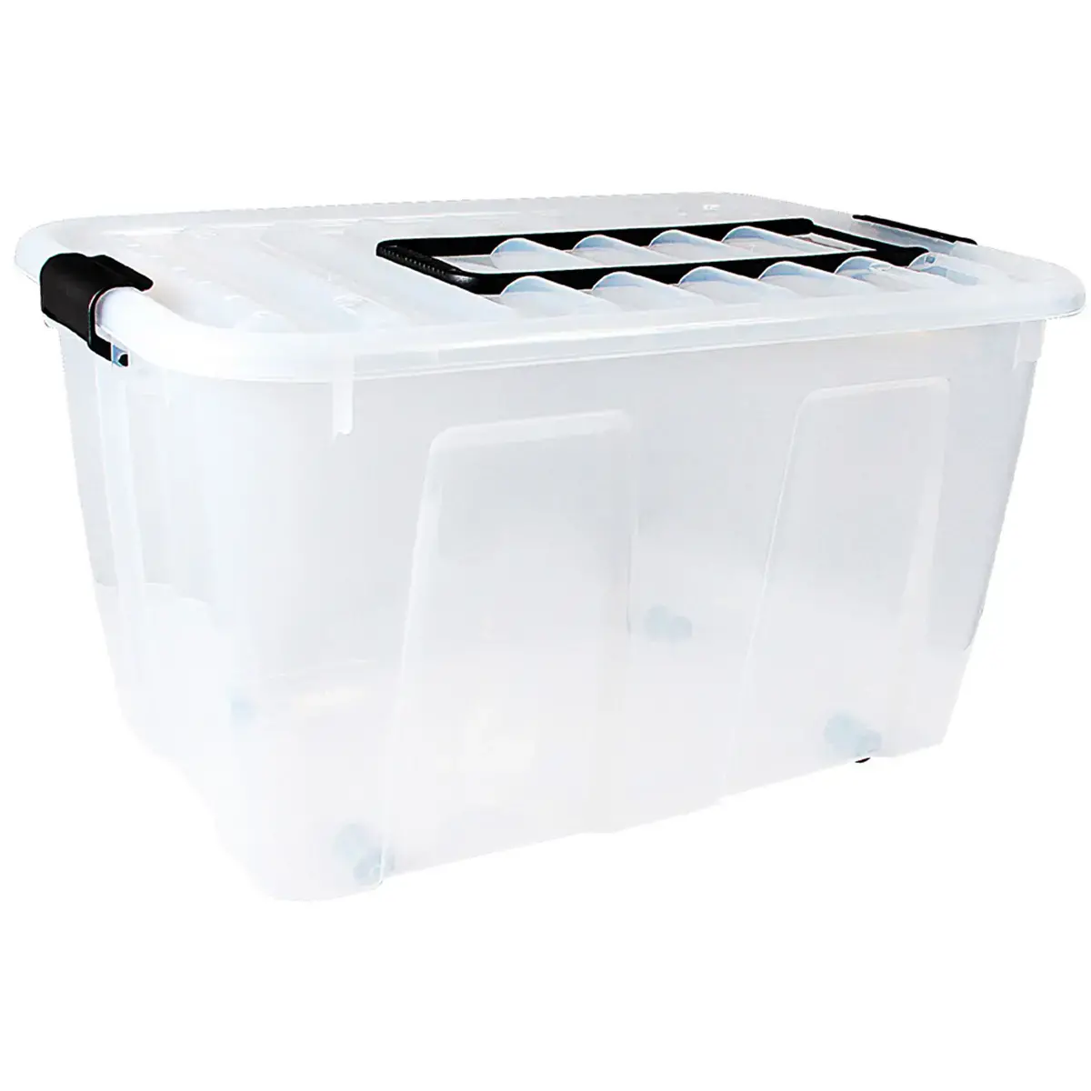 Opbergdoos HOME BOX, wieltjes & handgreep - Plast Team 