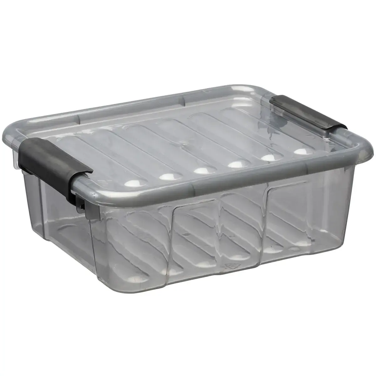 Opbergdoos HOME BOX, 2 L, doorschijnend grijs - Plast Team