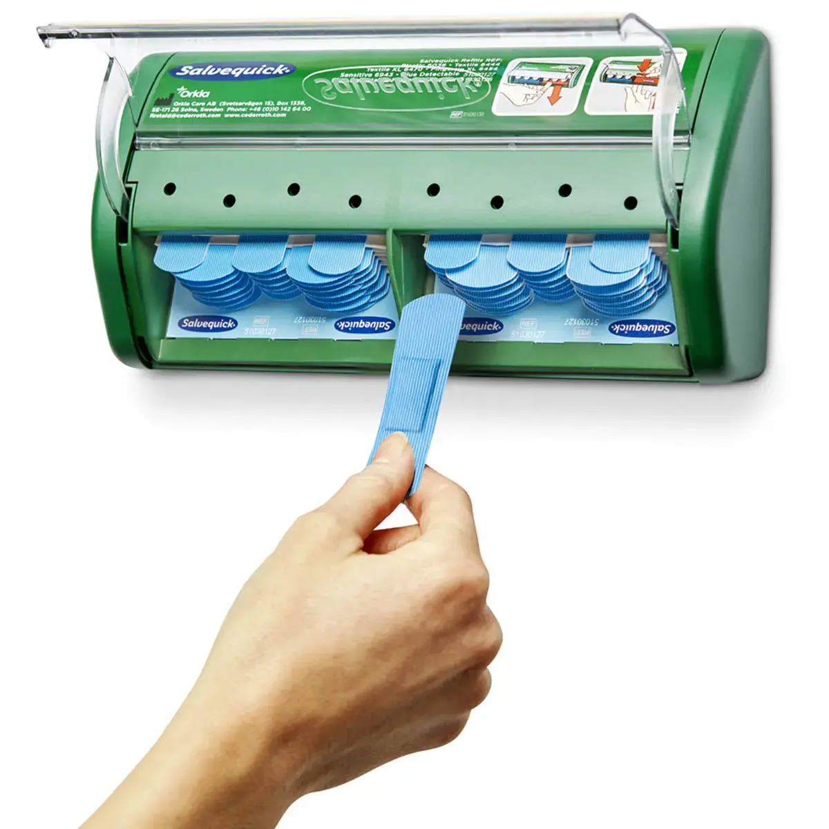 Navulling Salvequick, detecteerbaar blauw verband - Cederroth 