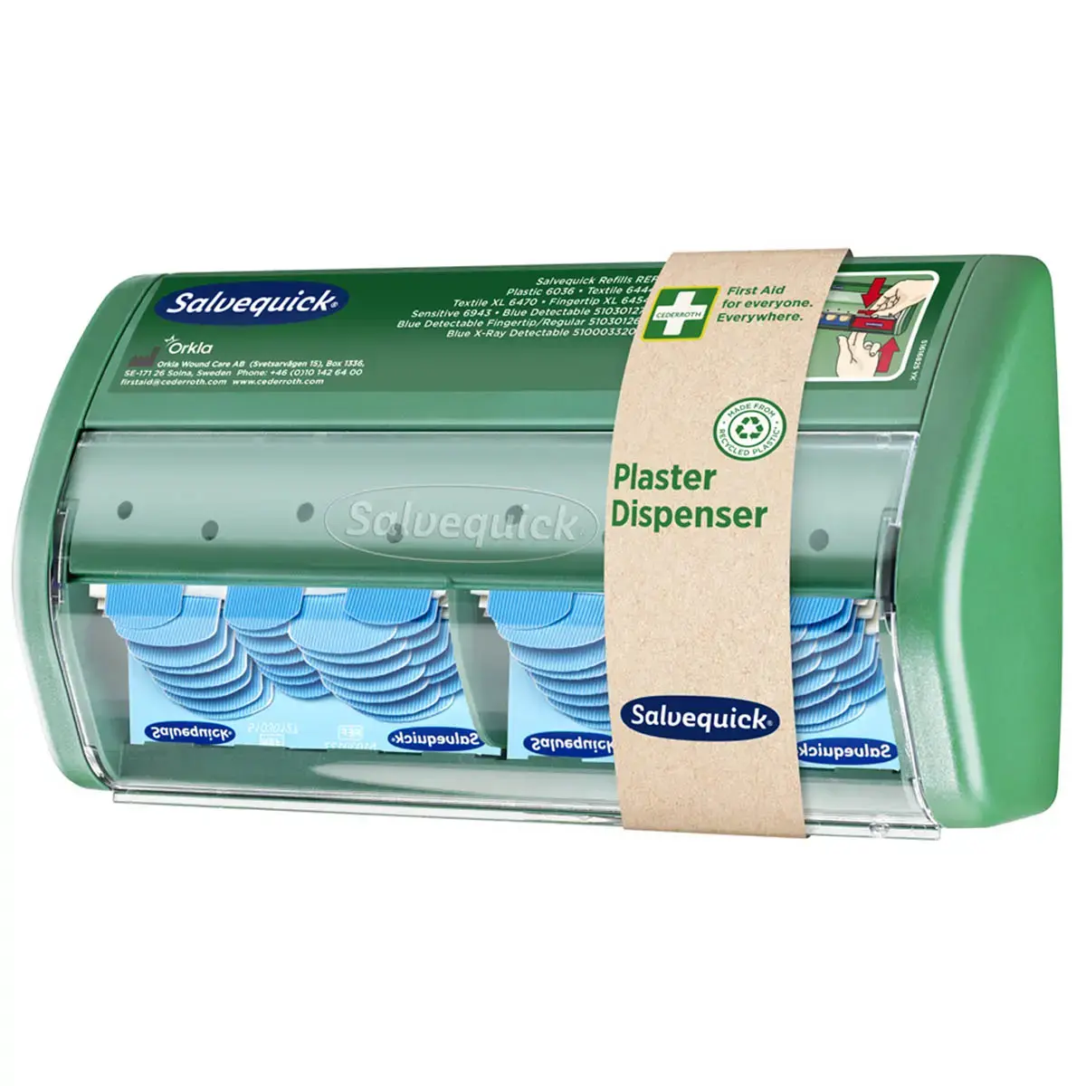 Navulling Salvequick, detecteerbaar blauw verband - Cederroth 