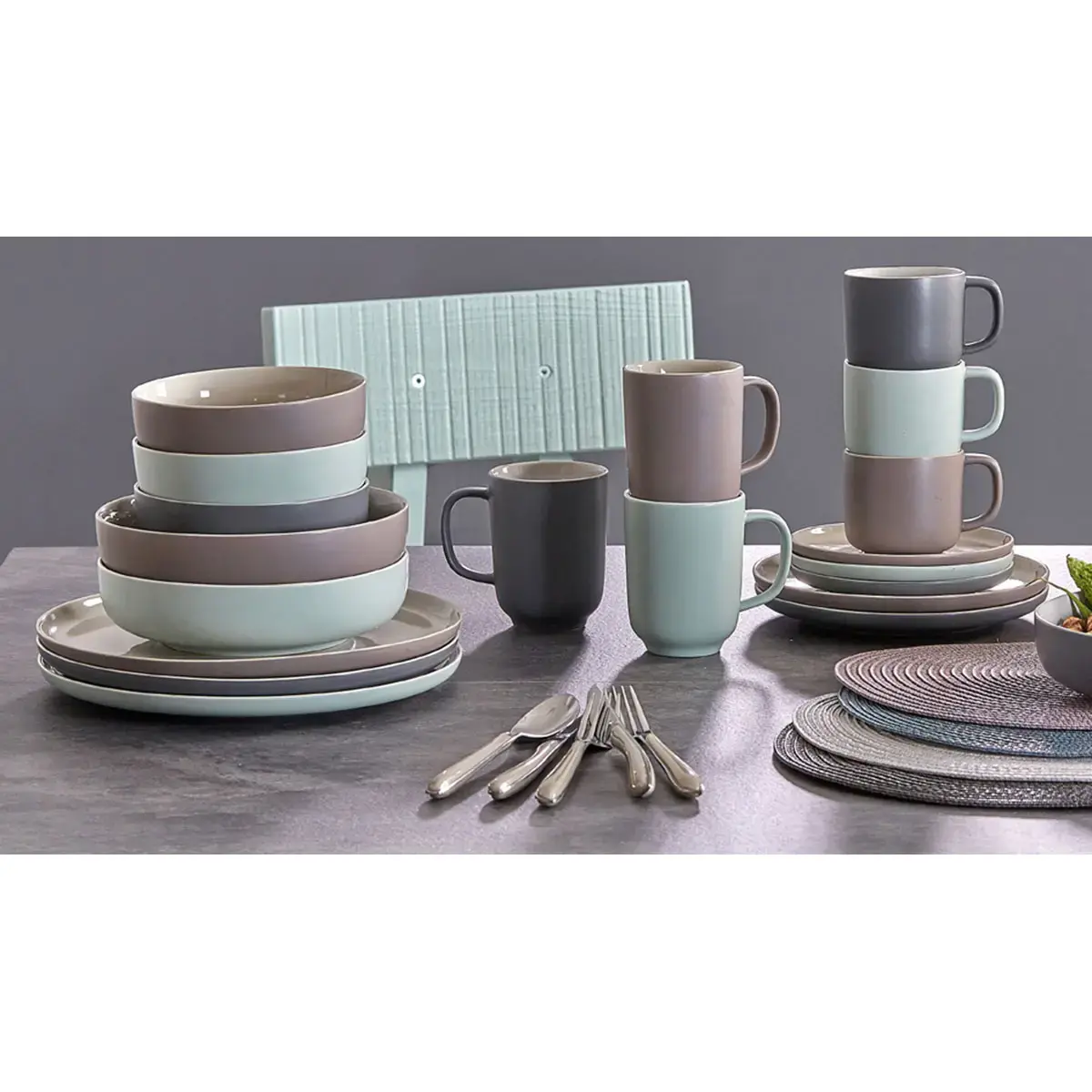 Jasper servies, 8-delig, taupe - Ritzenhoff & Breker 