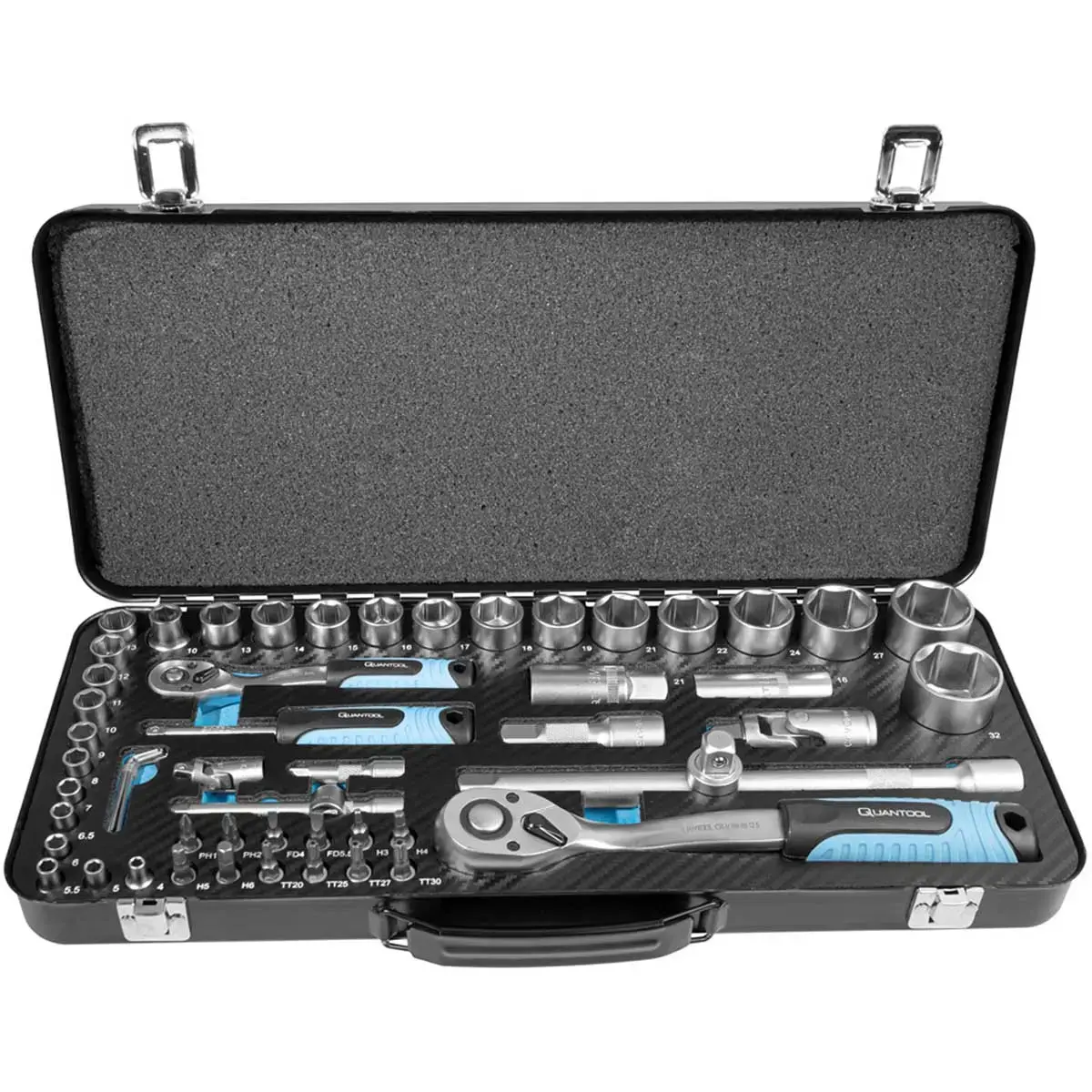 Set doppen en bits, 56-delige set - Quantool