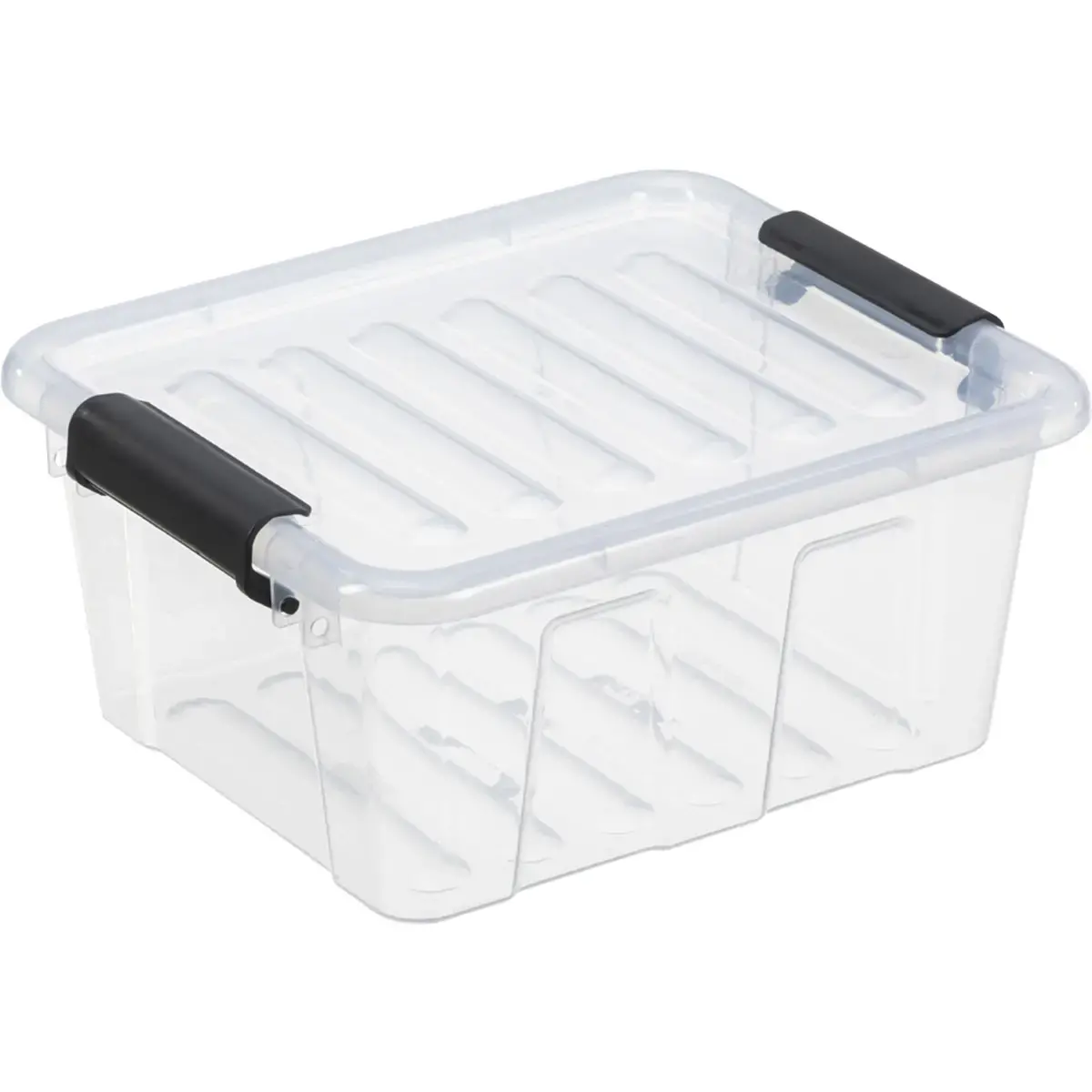 Opbergdoos HOME BOX, 3 L, doorschijnend grijs - Plast Team