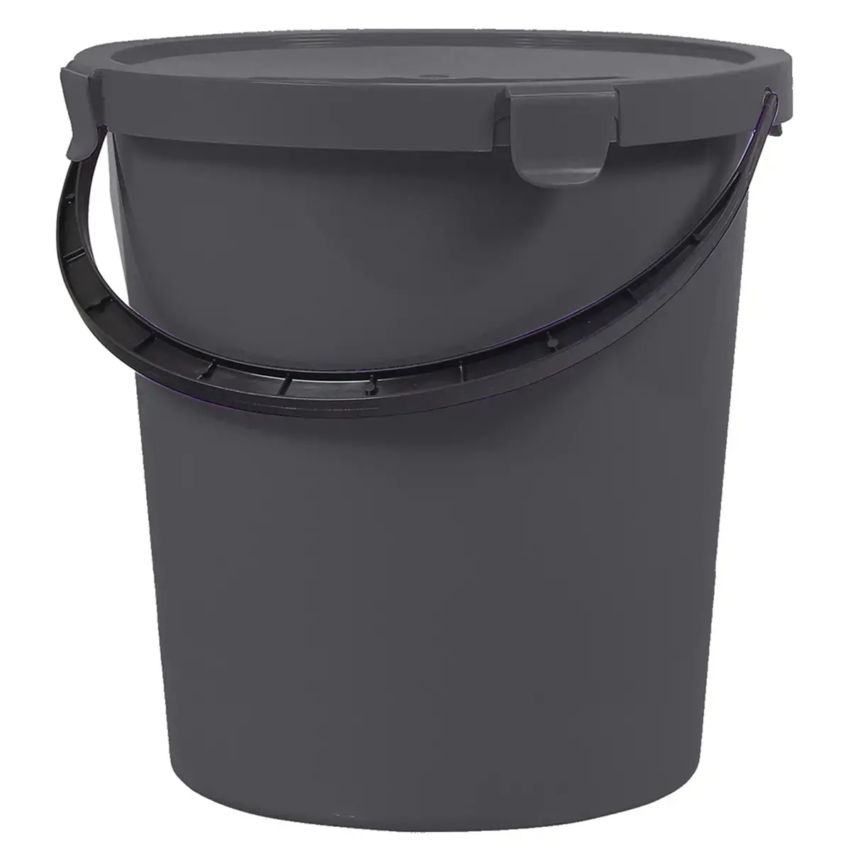 Plukemmer met deksel, 5 L, donkergrijs - Plast Team 