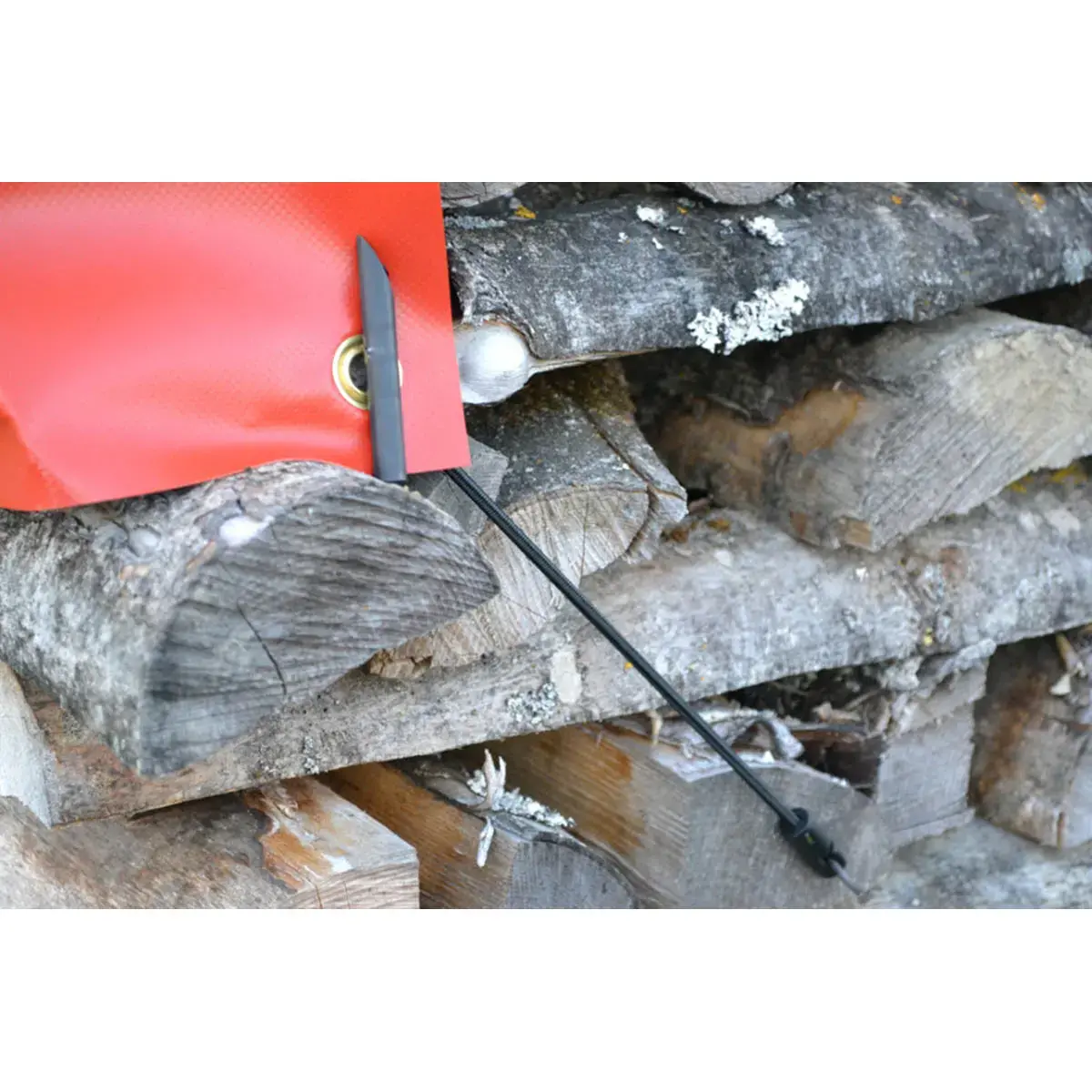 Spanband voor zeil, lengte: 300 mm, zwart - Dm-Folien