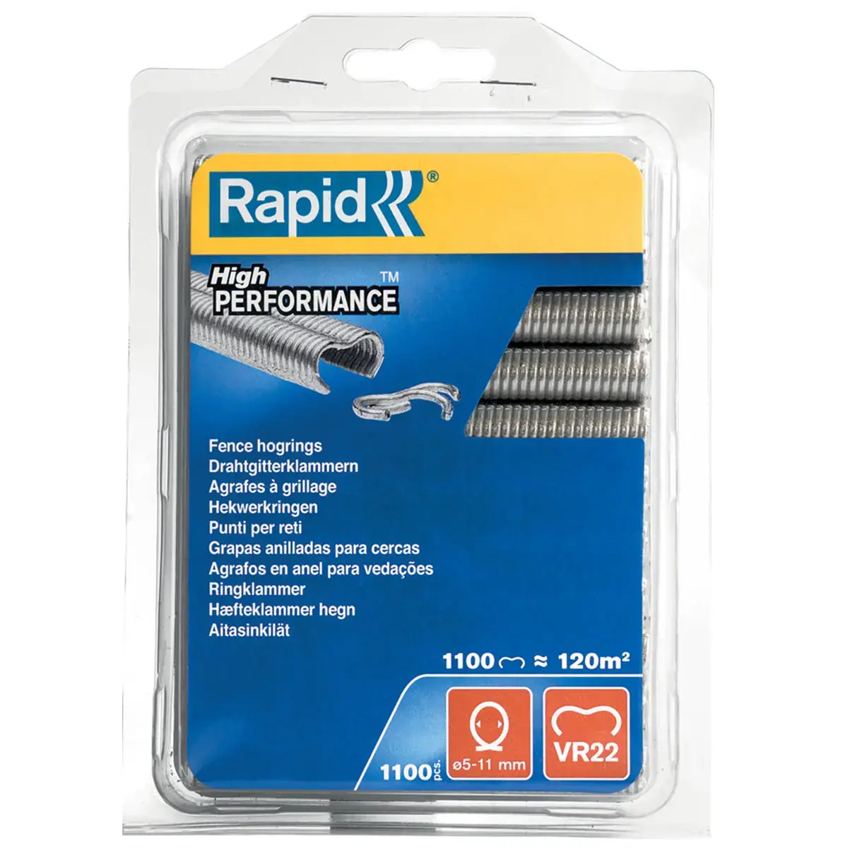 Klem voor gaas VR22, kunststof coating, zwart - Rapid Tools