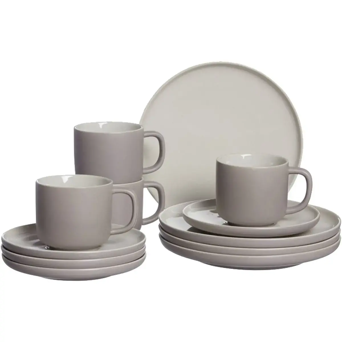 Koffieservies JASPER, 12-delig, taupe - Ritzenhoff & Breker