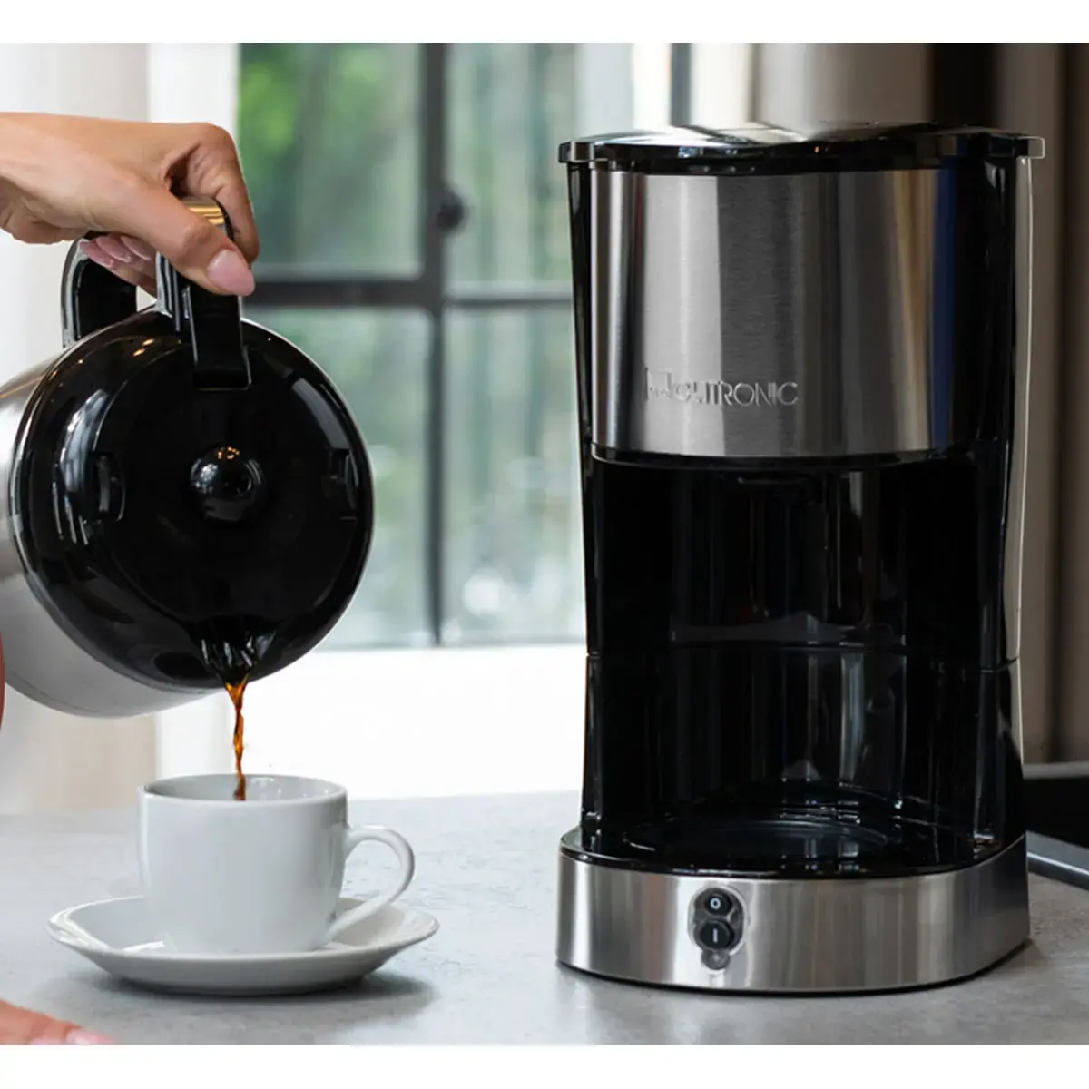 Thermos koffiemachine KA 3805, zilver / zwart - Clatronic 