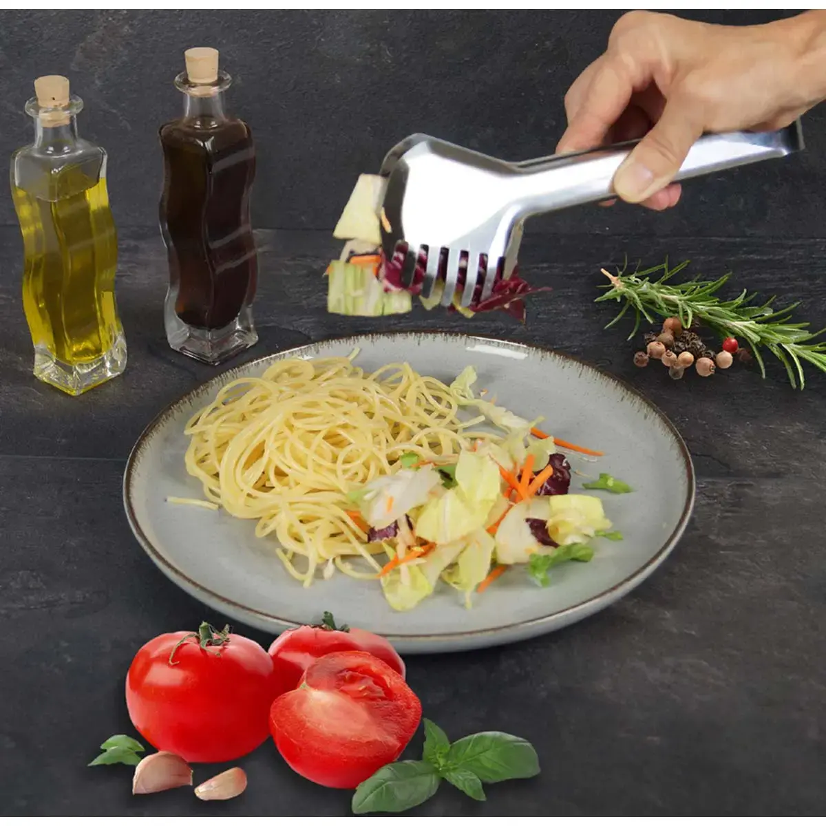 Spaghettitang, roestvrij staal, 240 mm - Linden Berg