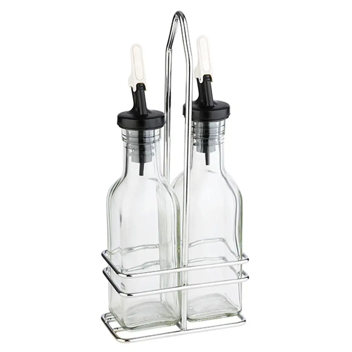 Tafelset olie & azijn, glas/roestvrij staal, 0,12 L - APS
