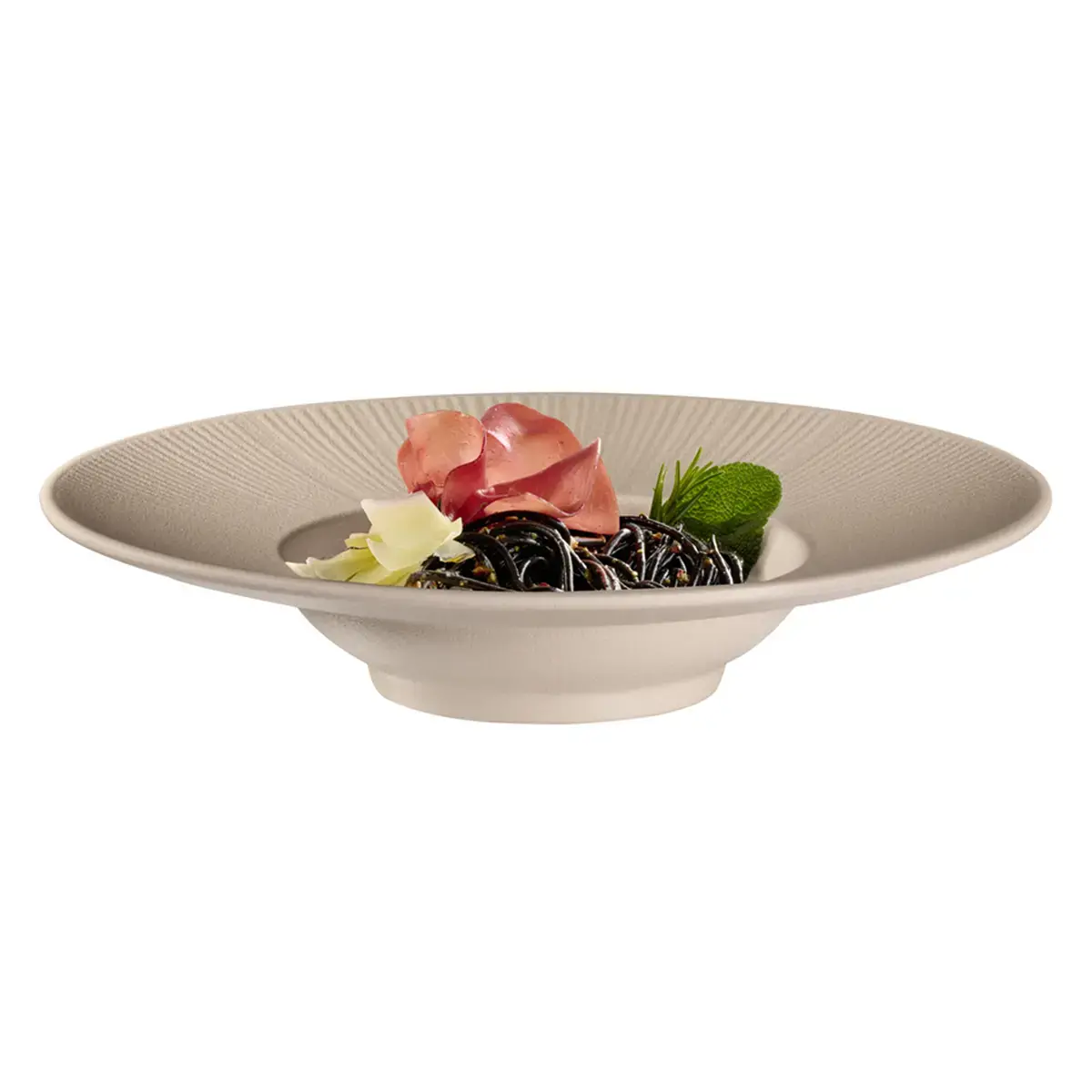 Pasta bord NERO, diameter 290 mm, zandkleur - APS 