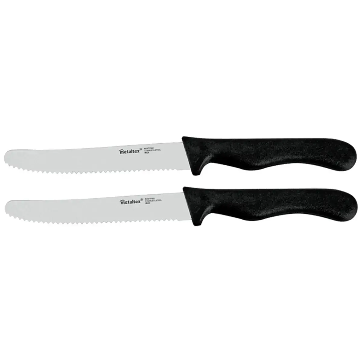 2 Messen voor eenvoudige lunch, zwart - Metaltex