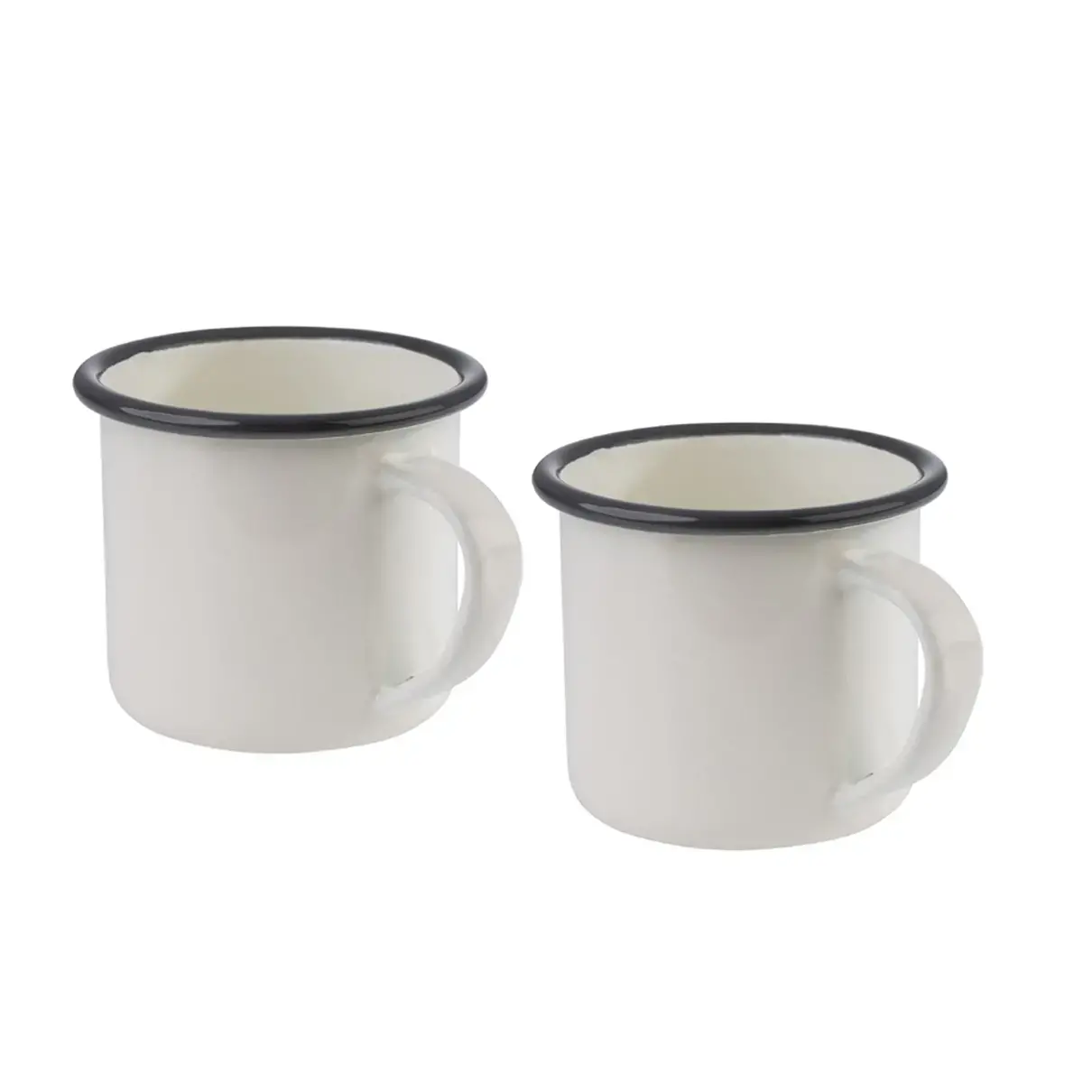 2 geëmailleerde bekers met oor, 350 ml - APS