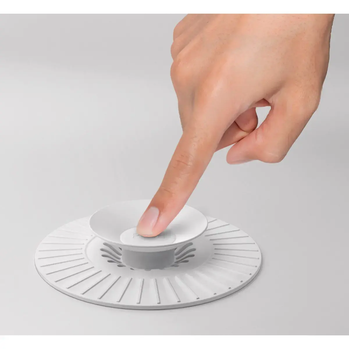 Universele gootsteenkap, siliconen, wit - Metaltex