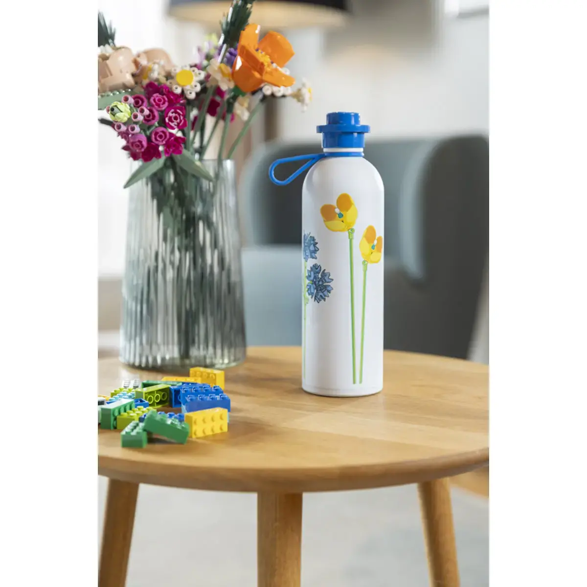 Isolatiefles STEEL BOTTLE WILD FLOWERS, 0,725 liter - Lego
