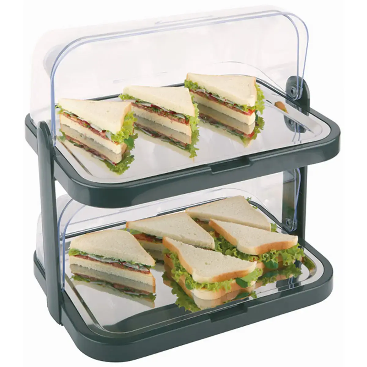 Buffetvitrine DOPPELDECKER, zwart - APS