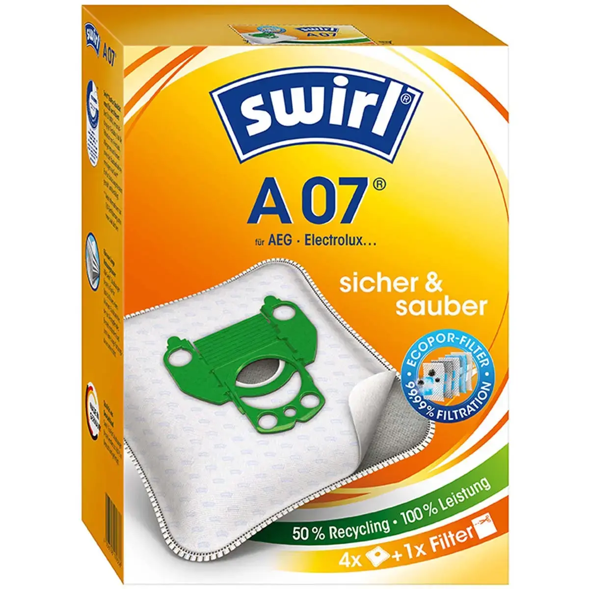 swirl Stofzuigerzak A 07, met MicroporPlus filter