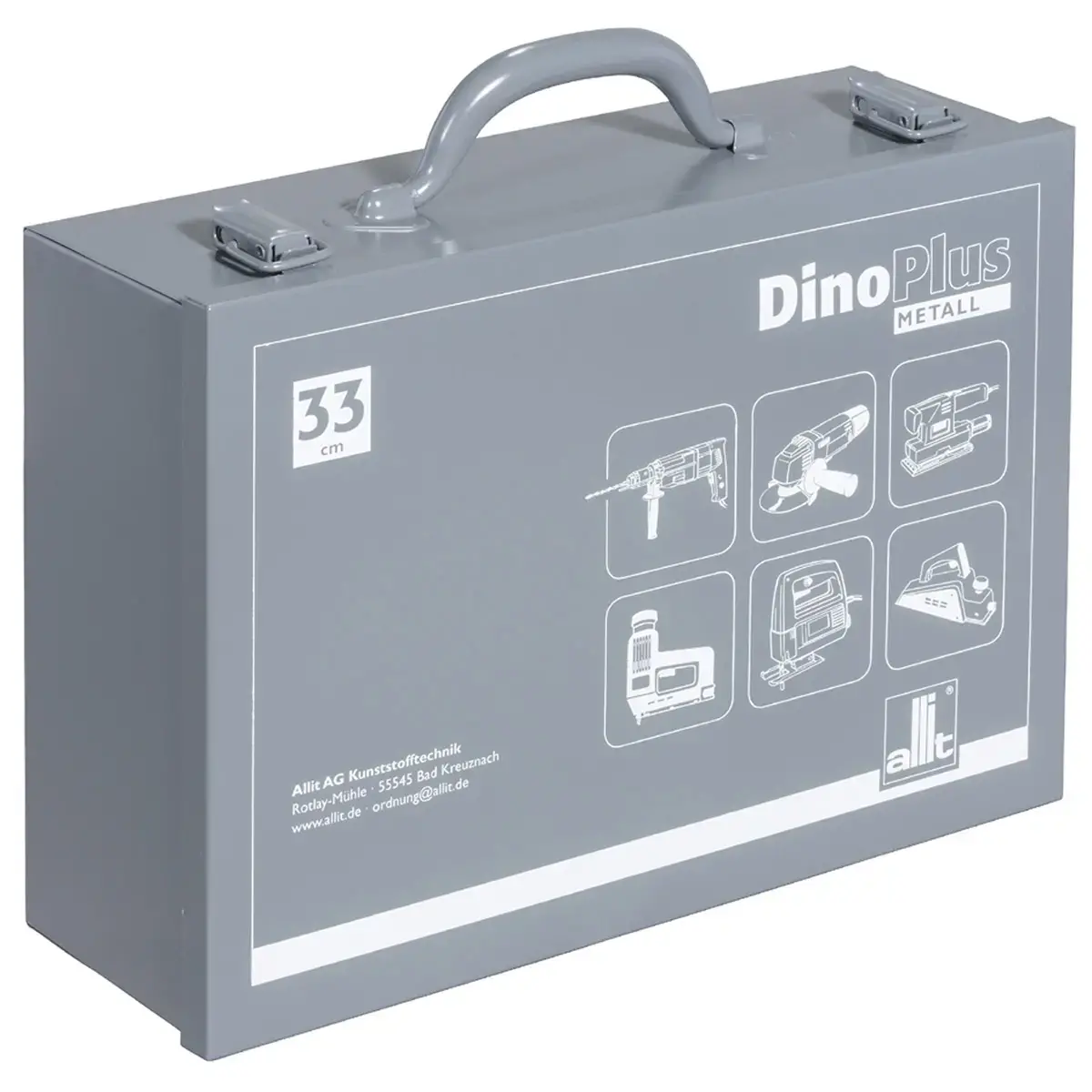 allit koffer voor gereedschap DinoPlus Metall 33, grijs 