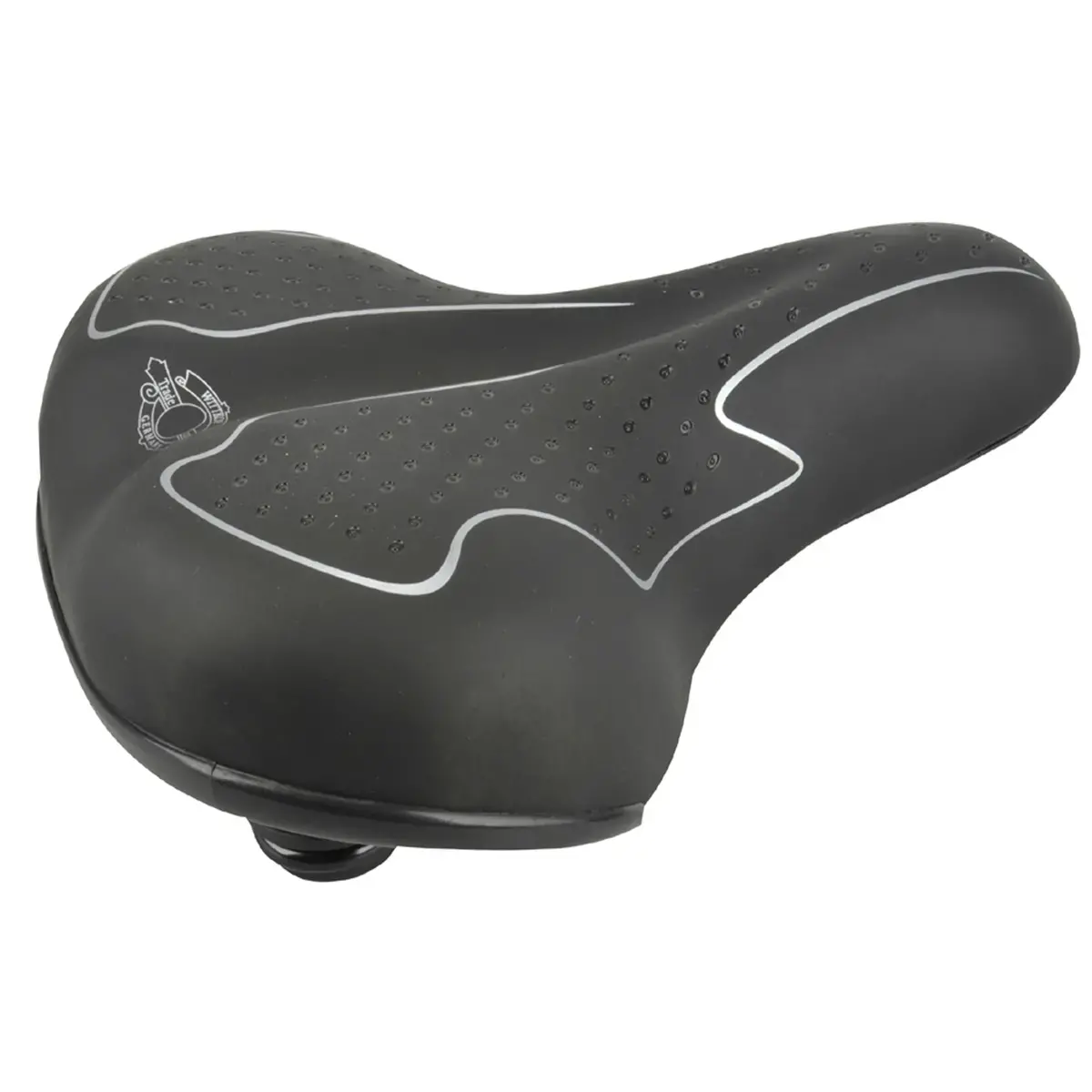 FISCHER Zadel voor trekkingfiets Elastomeer, zwart / wit