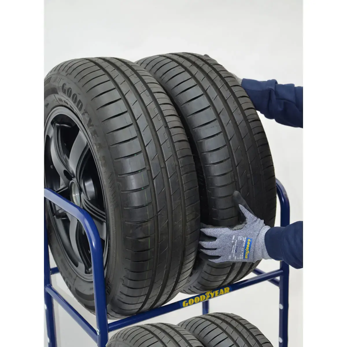 GOODYEAR Rek voor autobanden, geschikt voor 4 banden, blauw 