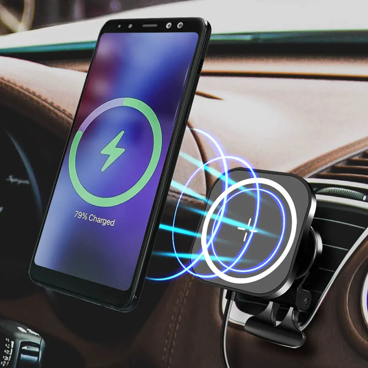 LogiLink Magnetische smartphonehouder voor in de auto, zwart