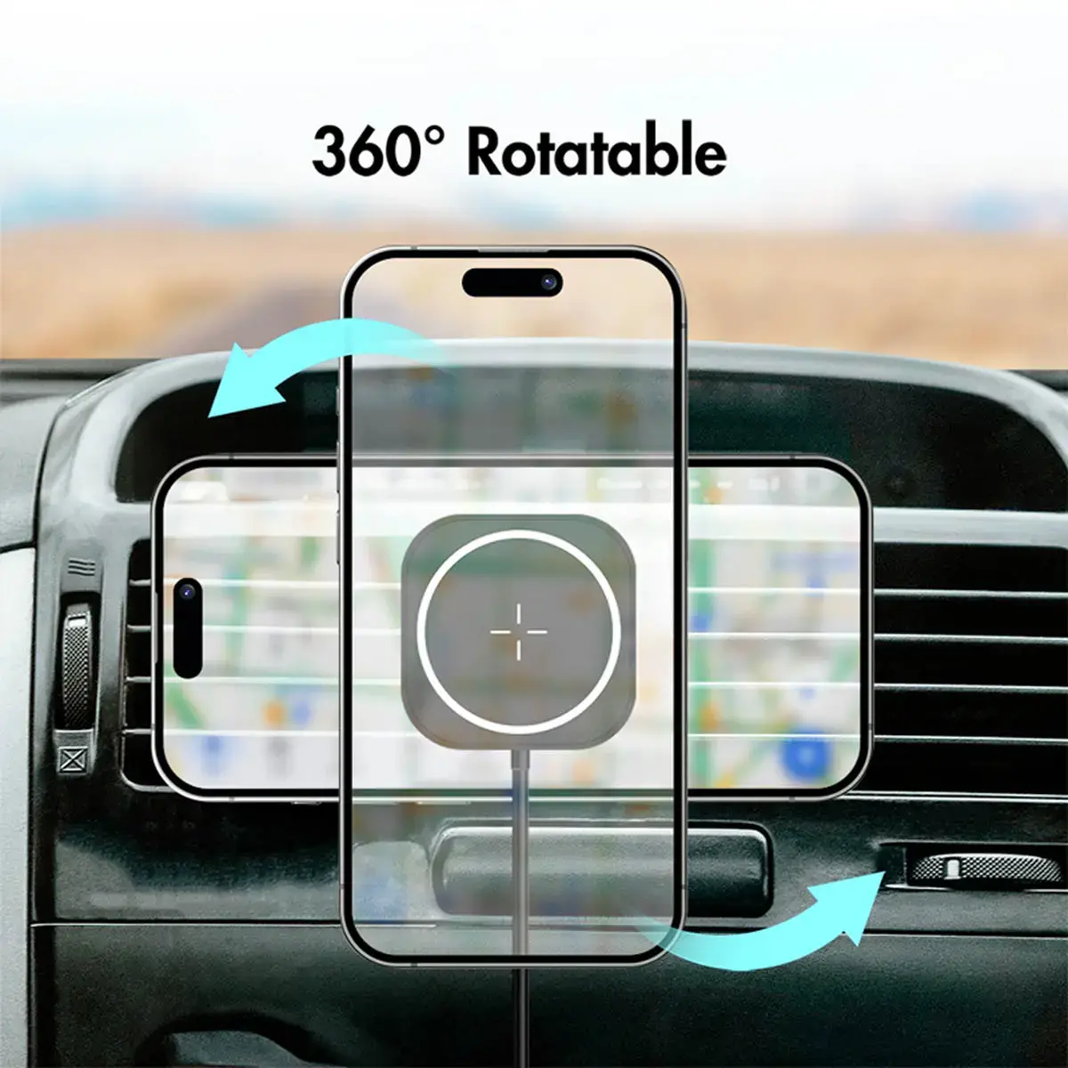 LogiLink Magnetische smartphonehouder voor in de auto, zwart
