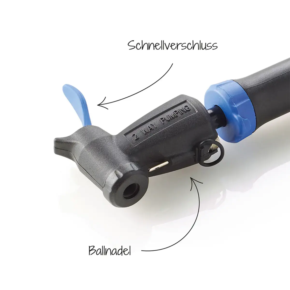 FISCHER Mini luchtpomp voor fiets, lengte: 265 mm