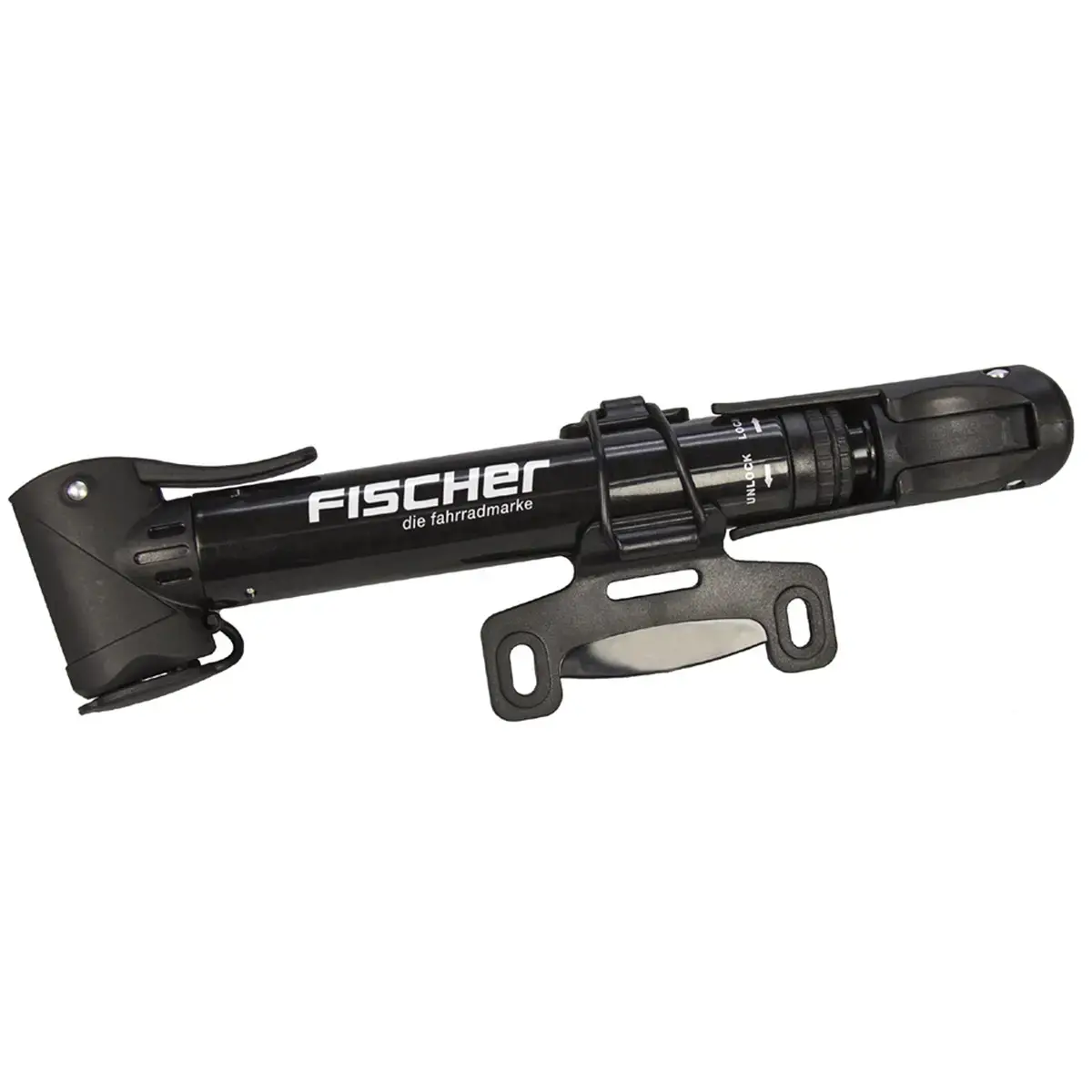 FISCHER Mini luchtpomp voor fiets, T-handgreep, zwart