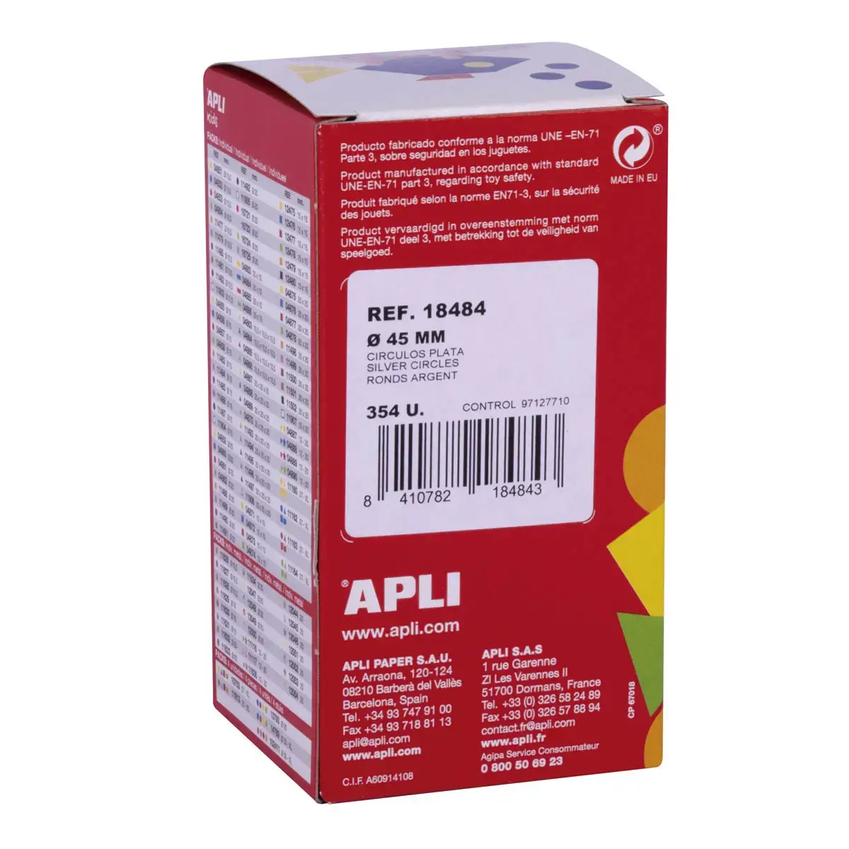 Rol stickers rond Ø 45 mm zilver - Apli