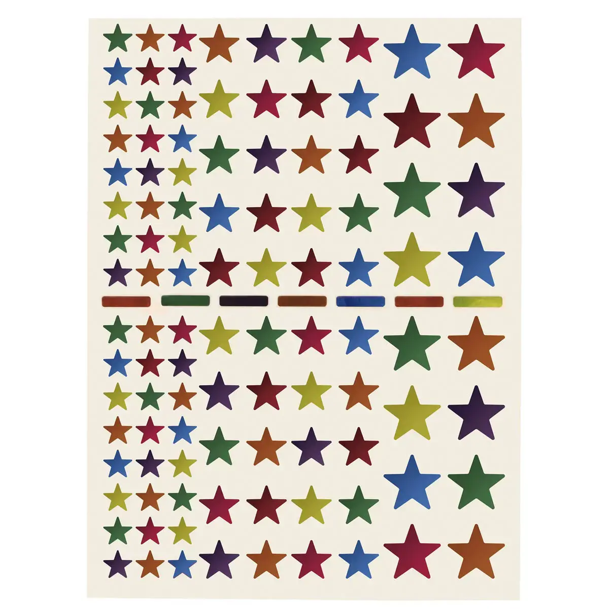 Metallic sterstickers in assorti kleuren, 6 vellen - Apli 