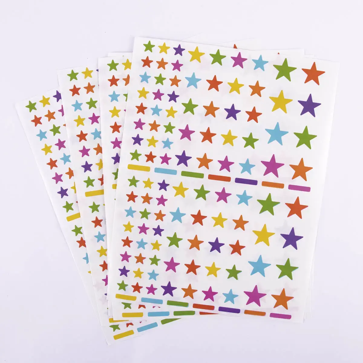 Verwijderbare sterstickers in Peps-kleuren, 6 vellen - Apli