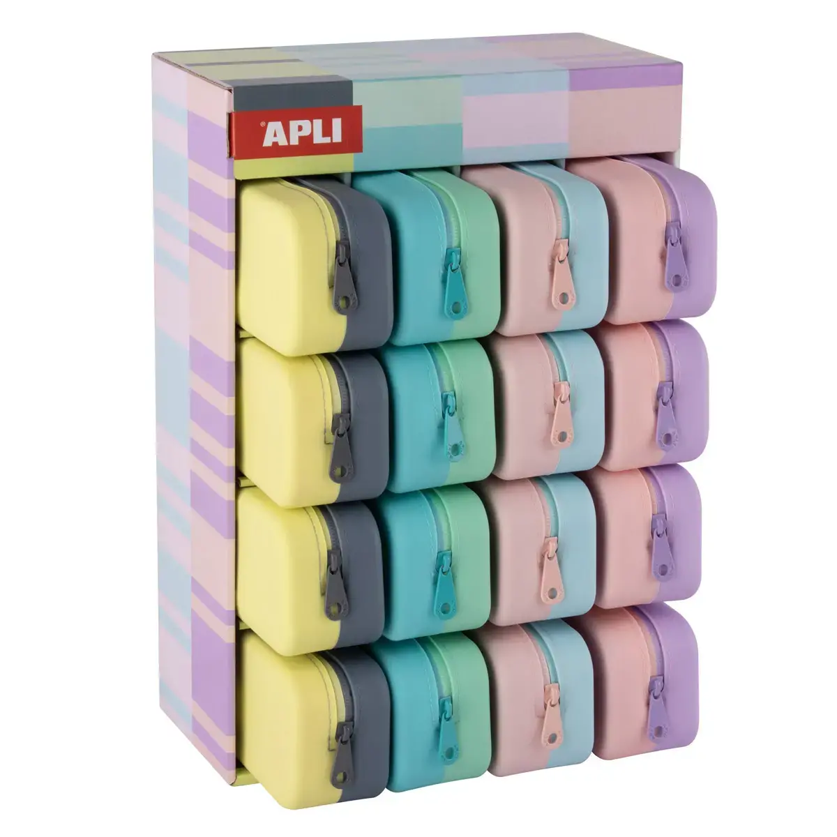 Display met 16 bicolor siliconen etuis Nordik - Apli