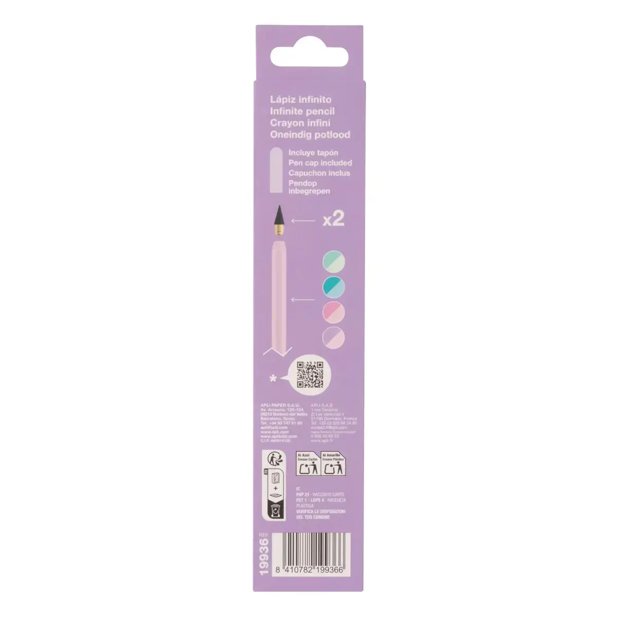 Crayon Infini mauve Nordik - Apli 