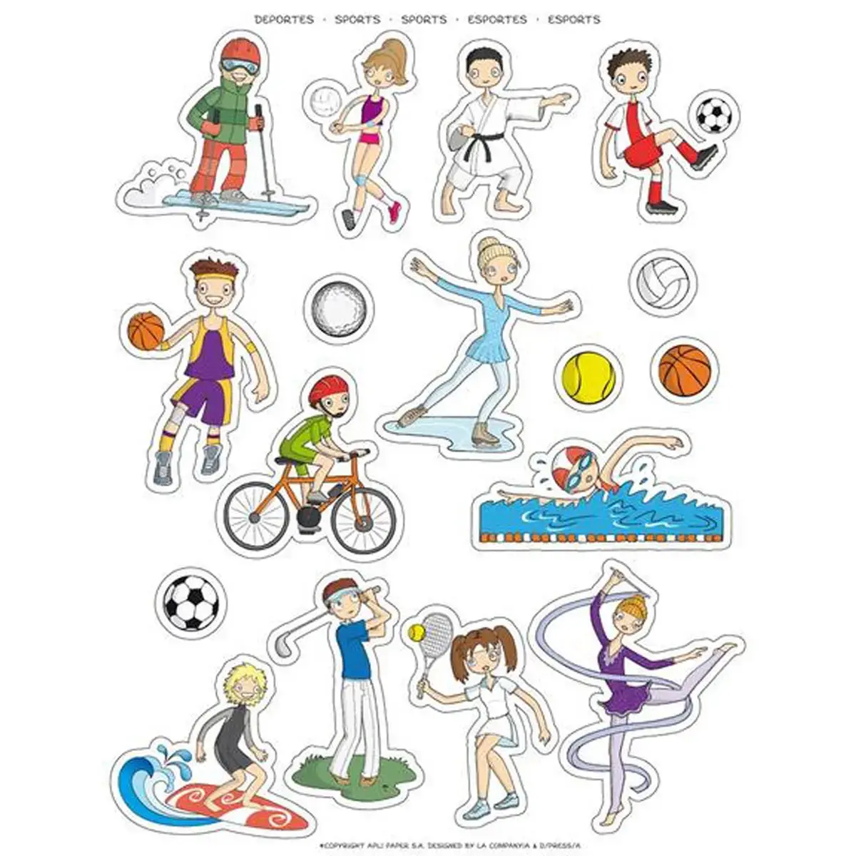 Themagegommetjes Sport 3 vellen - Apli 